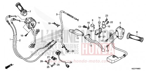 HANDLE LEVER/SWITCH/CABLE CRF250LAK de 2019
